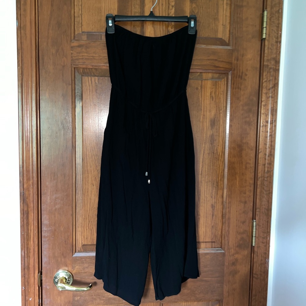 Black Strapless Jumpsuit